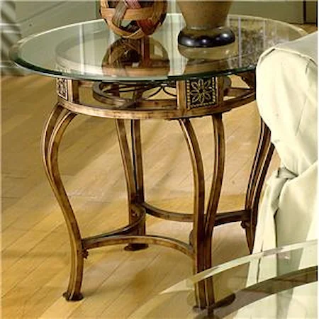 Scottsdale End Table with Flower Motif